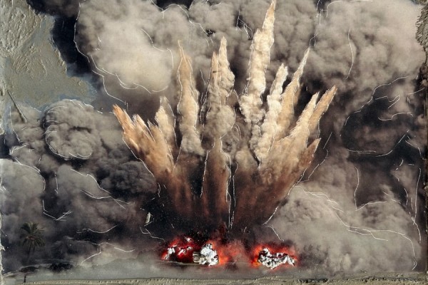 Naomi Safran-Hon, Explosion with Palm Tree (Cast Lead F)